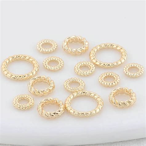 4MM 6MM 8MM 14K Alt N Renk Kaplama Pirin Kapal Y Z Kler Yuvarlak Daire