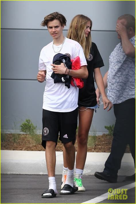 Romeo Beckham's Girlfriend Mia Regan Joins Him at Family Soccer ...