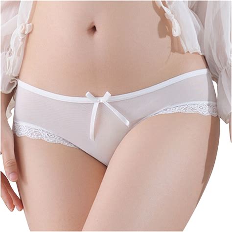 Brglopf Women Sexy Floral Lace Panties Back Criss Cross Hollow Out