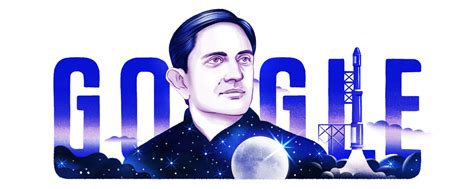 Vikram Sarabhais 100th Birthday Doodle Google Doodles