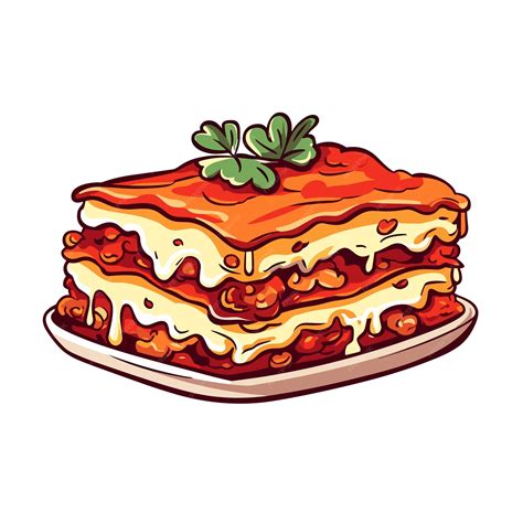 Premium Vector | Lasagna italy foodcartoon vector illustrator