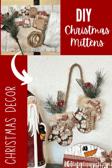 Diy Hanging Christmas Mittens Manda Panda Projects