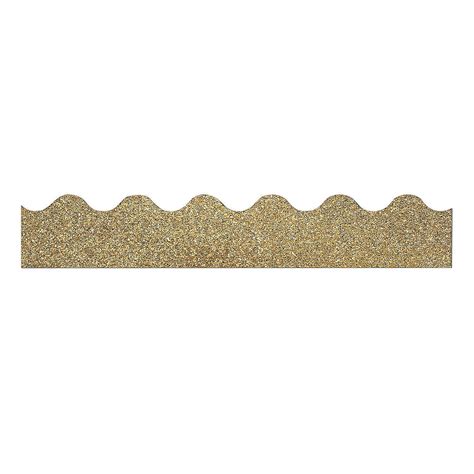 Carson Dellosa® Gold Glitter Scalloped Bulletin Board Borders