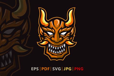 Colorful Demon Mask Mascot Graphic By Krustovin Creative Fabrica