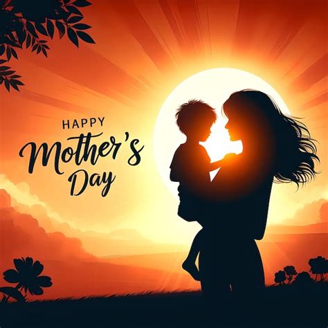 Premium Photo Mothers Day Silhouette Ai Generated