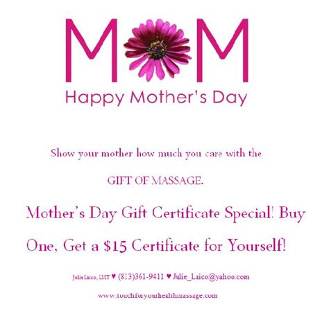 Mothers Day T Certificate Special Mothers Day Special Happy