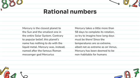 Numbers And Operations Rational And Irrational Numbers