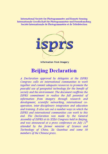 ISPRS - Beijing Declaration