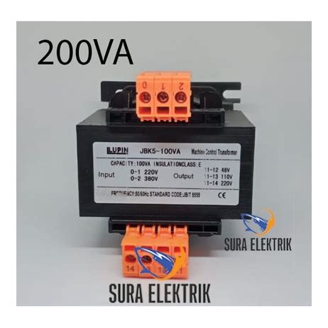 Jual Voltage Trafo Transformer Step Down JBK 200VA Input 380 220V