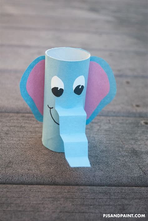 How To Make A Toilet Paper Roll Elephant Craft Pjs And Paint