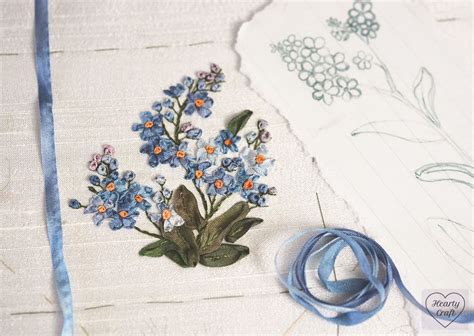 Forget Me Not Embroidery With Silk Ribbons Ribbon Embroidery Silk