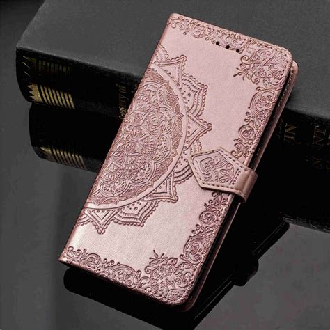 Dteck Case For Samsung Galaxy S9 Flip Case Wallet Leather Kickstand Emboss Flower Folio