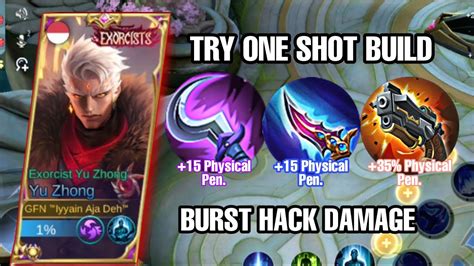 This New One Shot Build On Yu Zhong High Burst Dmg Build