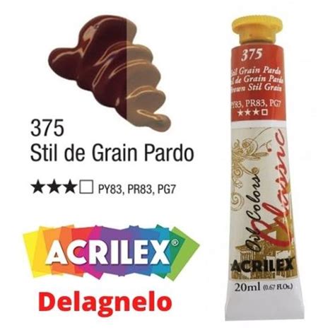 Tinta a Óleo OIL COLORS CLASSIC Acrilex Stil de Grain Pardo 375 Tinta