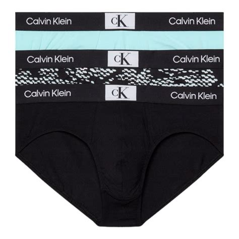 Calvin Klein Majtki M Skie Slipy Hip Brief Pk Czarne Niebieskie R M