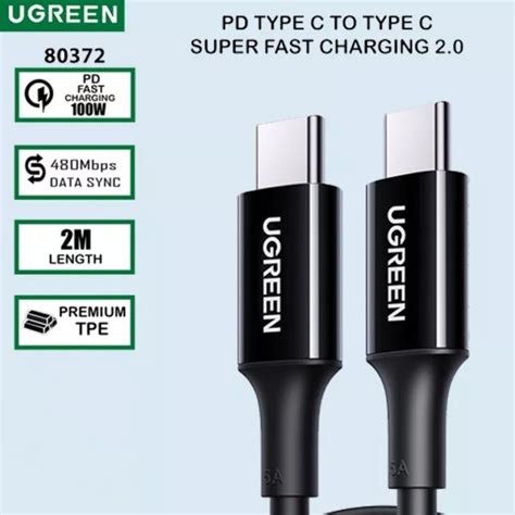 Jual Ugreen Kabel Charger Usb Type C To Type C 100W PD 5A Fast Charging