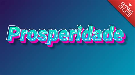 Prosperidade D Flash Azul Y Rosa Generador De Efectos De Texto