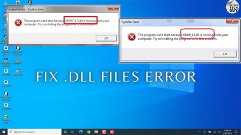 How To Fix All Dll File Missing Error In Windows Pc Windows