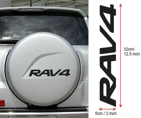 Rav4 Toyota Rear Wheel Cover Vinyl Stickers Suv 4x4 Car Decal Black