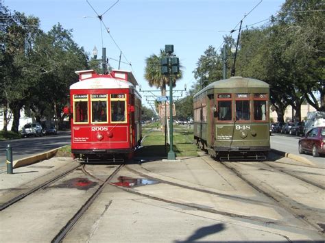 Street Cars Nola Milwaukee Louisiana New Orleans Trains Landscape