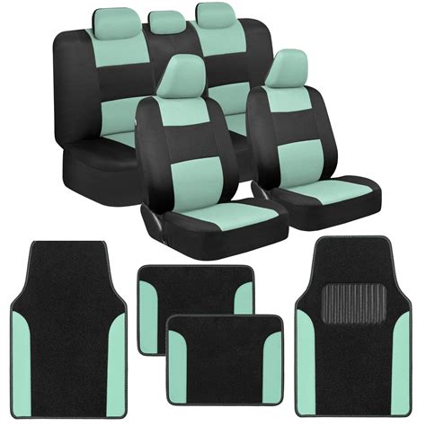 BDK PolyPro Car Seat Covers Full Set With 4 Piece Car Floor Mats