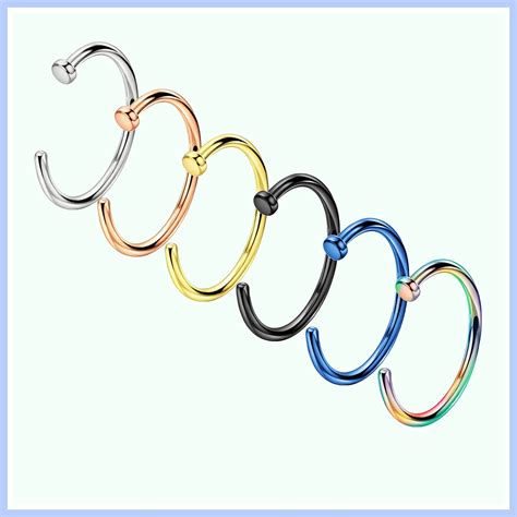 Fansing Surgical Nostril Piercing Stainless In Nose Rings Hoop