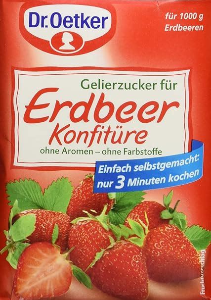 Dr Oetker Gelierzucker F R Erdbeer Konfit Re Er Pack X G