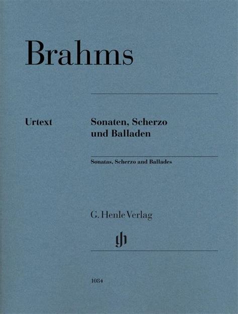 Partitions Sonates Scherzo Et Ballades BRAHMS JOHANNES Piano Seul