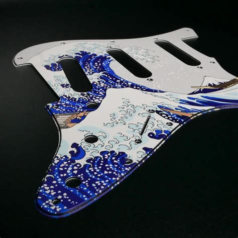 Fender Strat Pickguard Modern Style The Great Wave Off Kanagawa