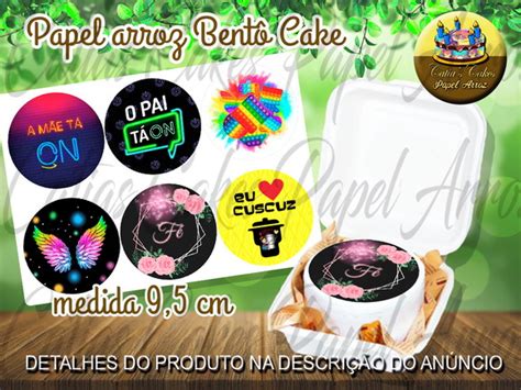 Papel De Arroz Bentô Bento Cake Mini Bolo Variados Novidade