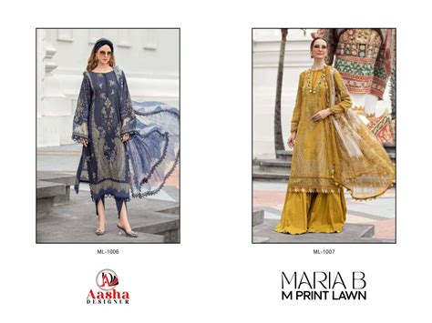 Aasha Designer Maria B Mprint Lawn Pakistani Suit Wholealer