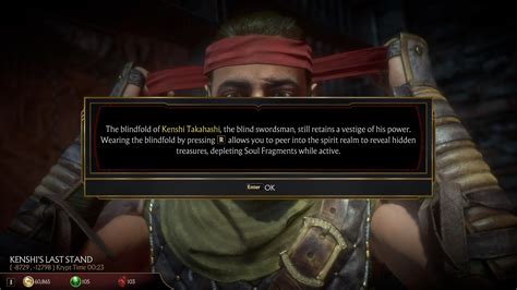 Mortal Kombat 11 Kenshis Blindfold See Invisible Walls And Chests