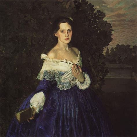 Lady In Blue Konstantin Somov Oil Painting Russian Artists