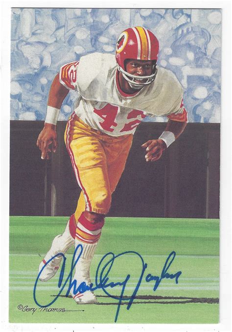 Autographed Charley Taylor Washington Redskins Goal Line Art Card ...