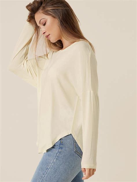 Shein Basics Drop Shoulder Oversized Tee Shein Usa