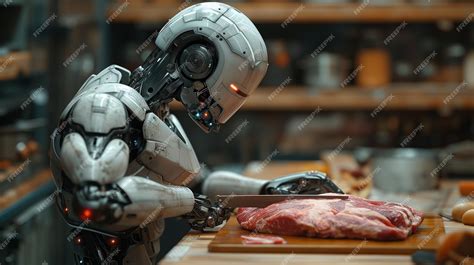 Premium Ai Image Innovative Humanoid Robot Lends Hand In Meal