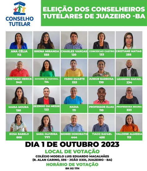 CMDCA Apresenta Candidatos Ao Conselho Tutelar De Juazeiro DIVULGA