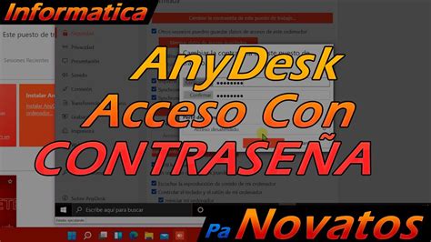 AnyDesk Descarga y configuración para acceso con contraseña YouTube