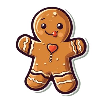 Gingerbread Man Cartoon Icon Vector Graphic Illustration Gingerbread