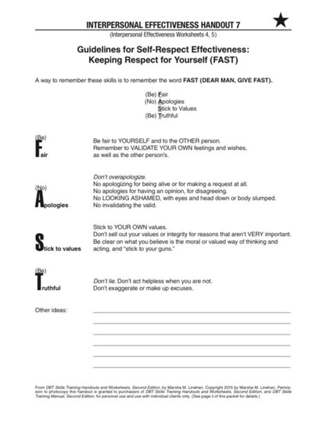 Fast Dbt Skill Worksheet Skillsworksheets