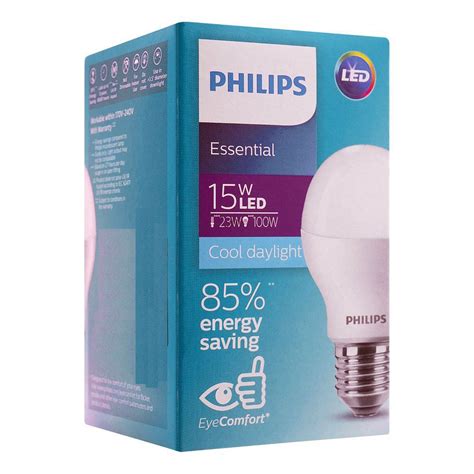 jual lampu philips led essential   watt original  bergaransi
