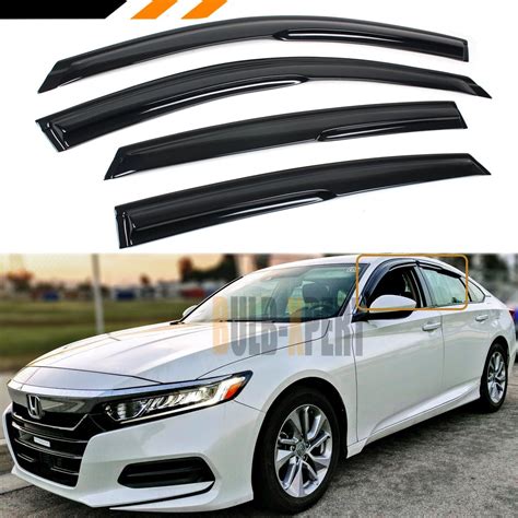 Jdm D Aero Wavy Style Window Visor Rain Guard Deflector Compatible