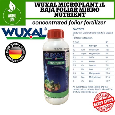 1 57KG 1L Baja Air Mikro Nutrient Wuxal Microplant Shopee Malaysia