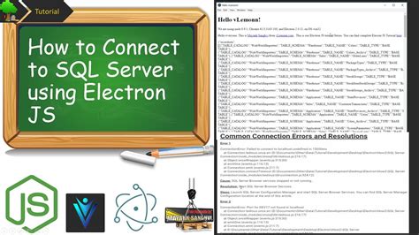 How To Connect With SQL Server Database Using Electron JS Node Js