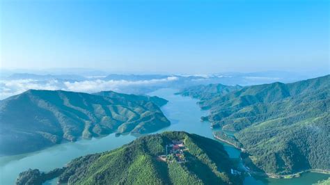 4k航拍高山峡谷河流云海山河风光自然视频素材视频特效素材 千库网