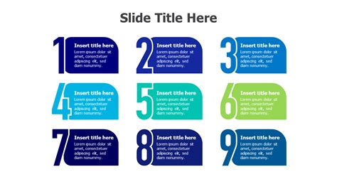 9 Points Numbering 17 Inforgraphics Slides