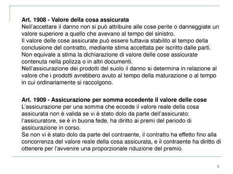 Valore Assicurativo E Riferimenti Al Contratto Assicurativo Property