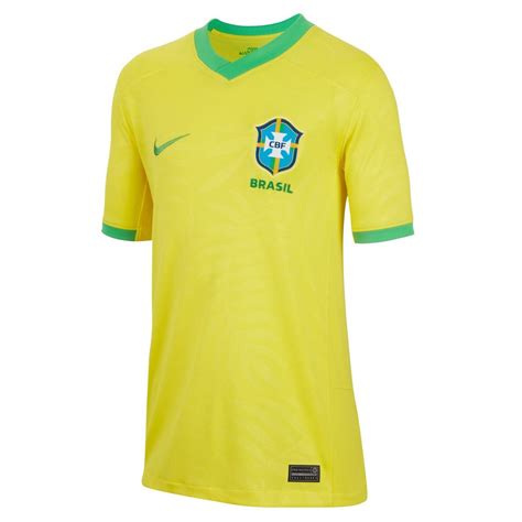 Camiseta Manga Curta Cbf Y Nk Stadium Jersey Infantil