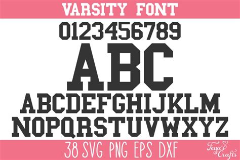 Varsity Alphabet Svg And Font