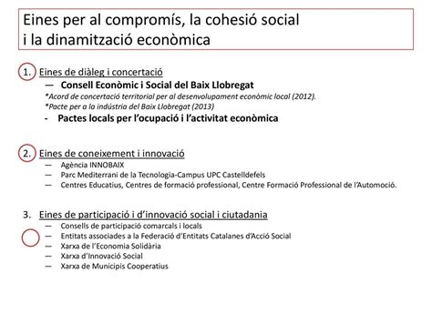 Àmbit 2 Compromís cohesió social i dinamització econòmica Sant Boi de